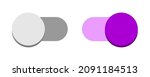 on off purple switch button... | Shutterstock .eps vector #2091184513