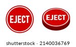 red eject push button badge... | Shutterstock .eps vector #2140036769