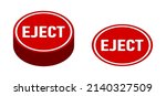 red eject push button badge... | Shutterstock .eps vector #2140327509