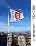 Small photo of SINTRA, PORTUGAL - SEPTEMBER 24, 2016: Coat of arms of the Portuguese Monarch (King or Queen regnant)