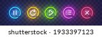 set of vector neon game buttons.... | Shutterstock .eps vector #1933397123