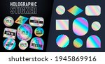 holographic stickers. hologram... | Shutterstock .eps vector #1945869916