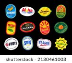 fruit sticker pack. fruits... | Shutterstock .eps vector #2130461003