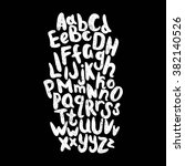 english alphabet. black and... | Shutterstock .eps vector #382140526