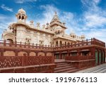 Small photo of Exterior of ancient Jaswant Thada cenotaph, a mausoleum for the kings of Marwar dynasty in Jodhpur, Rajasthan state, India