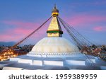 Famous ancient Boudhanath Stupa, also called Boudnath, or Boudha in Kathmandu, Nepal. It is one of the most remarcable symbol of Buddism.