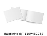 vector mockup of two thin books ... | Shutterstock .eps vector #1109482256