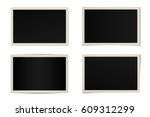  mock up of vintage frames with ... | Shutterstock . vector #609312299