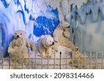 Small photo of Lacock, Chippenham, UK - December 16, 2018: Winter Wonderland display in Whitehall garden centre, near Lacock in Wiltshire, England.