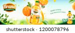 orange juice banner ads with... | Shutterstock .eps vector #1200078796