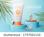 ad template for summer products ... | Shutterstock .eps vector #1757031110