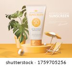 ad template for summer products ... | Shutterstock .eps vector #1759705256
