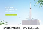 electric toothbrush on a... | Shutterstock .eps vector #1991660633