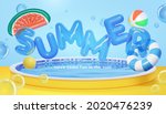 3d Abstract Summer Background...