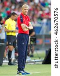 Small photo of CARSON, CA - JULY 31: Arsenal manager Arsene Wenger during the friendly soccer game between Chivas Guadalajara and Arsenal on July 31st 2016 at the StubHub Center.