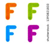 Set Of Colourful Fur Letters F  ...