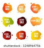 collection of autumn sales... | Shutterstock .eps vector #1248964756