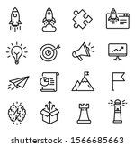 startup icons  thin line design ... | Shutterstock .eps vector #1566685663