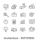 business icons  productivity ... | Shutterstock .eps vector #309709850