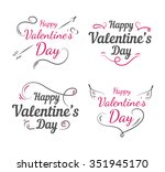 happy valentines day set.... | Shutterstock .eps vector #351945170