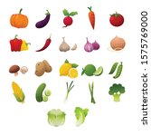 set of fresh vegetables on... | Shutterstock .eps vector #1575769000