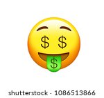 the emoji yellow happy and... | Shutterstock . vector #1086513866