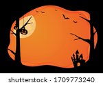 the horizontal halloween blank... | Shutterstock .eps vector #1709773240