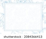 the pastel blue flower wedding... | Shutterstock . vector #2084366413