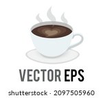 the vector cup of steaming hot... | Shutterstock .eps vector #2097505960