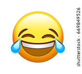 the emoji yellow face lol laugh ... | Shutterstock . vector #669849526