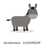 Small Cartoon Donkey. Isolated...