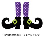 Cute Witch Legs Isolated On...