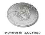 Silver Eagle Coin On White...