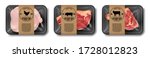 relistic meat packaging of beef ... | Shutterstock .eps vector #1728012823