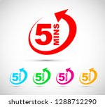 five minutes icon set | Shutterstock .eps vector #1288712290