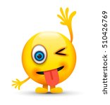 winking tongue out emoji | Shutterstock .eps vector #510426769