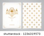 christmas greeting card design. ... | Shutterstock .eps vector #1236319573