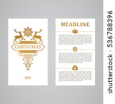 christmas greeting card design. ... | Shutterstock .eps vector #536788396