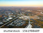Aerial View Atlanta Suburbs...