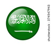 the saudi arabia flag. round... | Shutterstock . vector #374547943