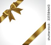 gold ribbon bow vector | Shutterstock .eps vector #335584643