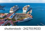 Small photo of Point Blanche St. Maarten, February 13 2024: Icon of the sea royal Caribbean cruise ship first voyage to the Caribbean, docking in the piers of St. Maarten