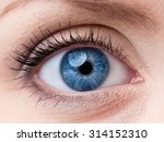 Beautiful Blue Woman Single Eye ...