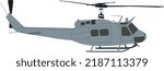 Huey Uh1h Helicopter Vector...