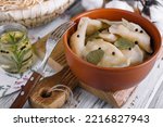 Dumplings with pepper and Bay leaf