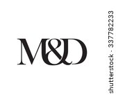 m d initial logo. ampersand... | Shutterstock .eps vector #337782233