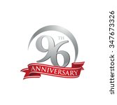 anniversary ring logo red... | Shutterstock .eps vector #347673326