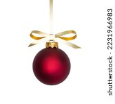 Red christmas decoration bauble ...
