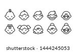 icon set of different age... | Shutterstock .eps vector #1444245053