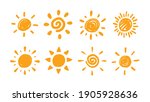 cute doodle sun collection.... | Shutterstock .eps vector #1905928636